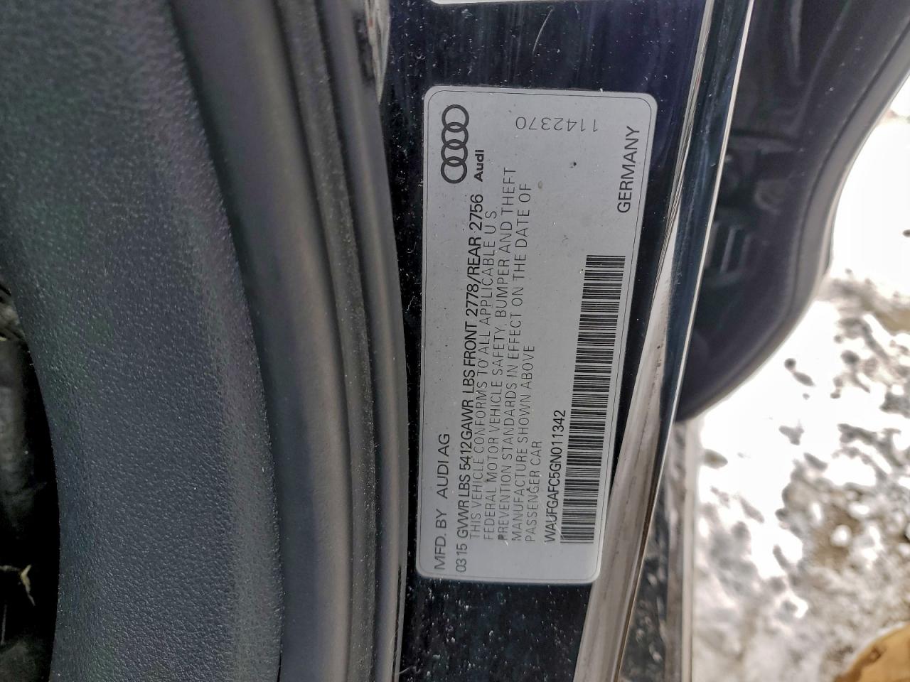 Lot #3318871943 2016 AUDI A6 PREMIUM