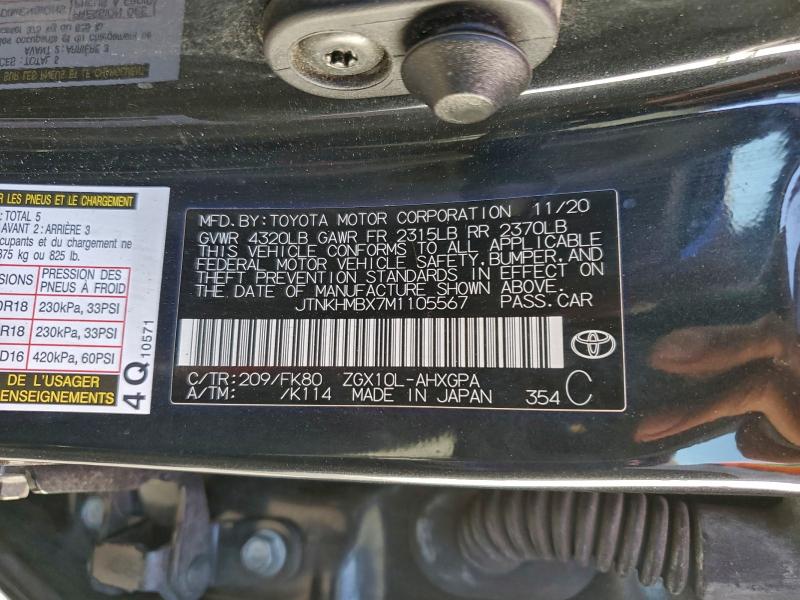 2021 TOYOTA C-HR XLE #3304023638