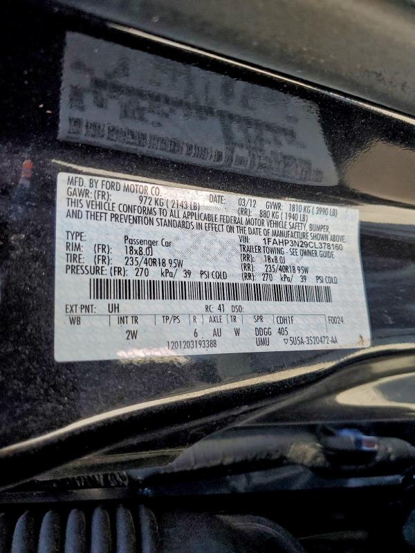 2012 FORD FOCUS TITA #3302891889