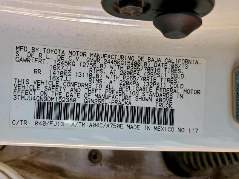 2013 TOYOTA TACOMA DOU #3316181903