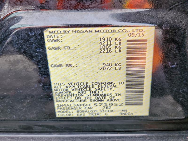 2015 NISSAN ALTIMA 2.5 #3310326070