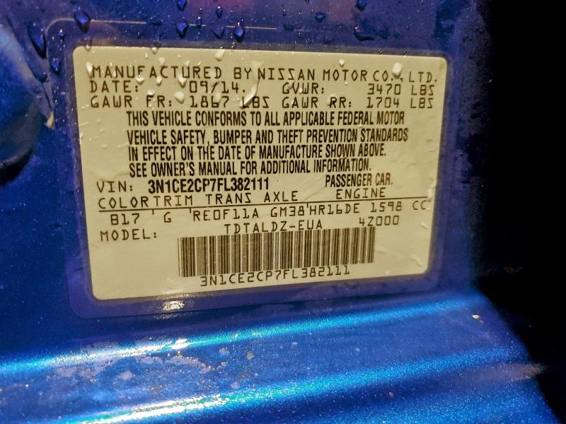 2015 NISSAN VERSA NOTE #3315961185