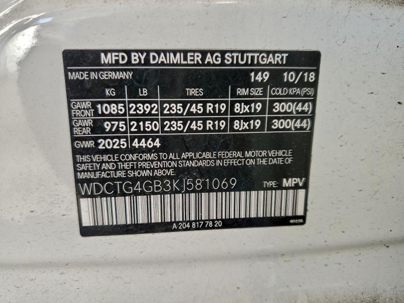 2019 MERCEDES-BENZ GLA 250 4M #3316028317