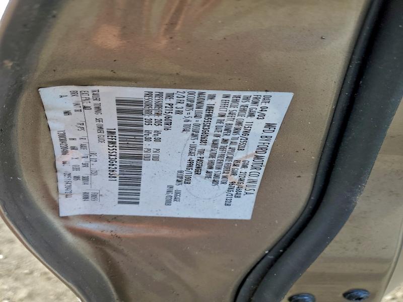 2003 MERCURY SABLE LS P #3310445335