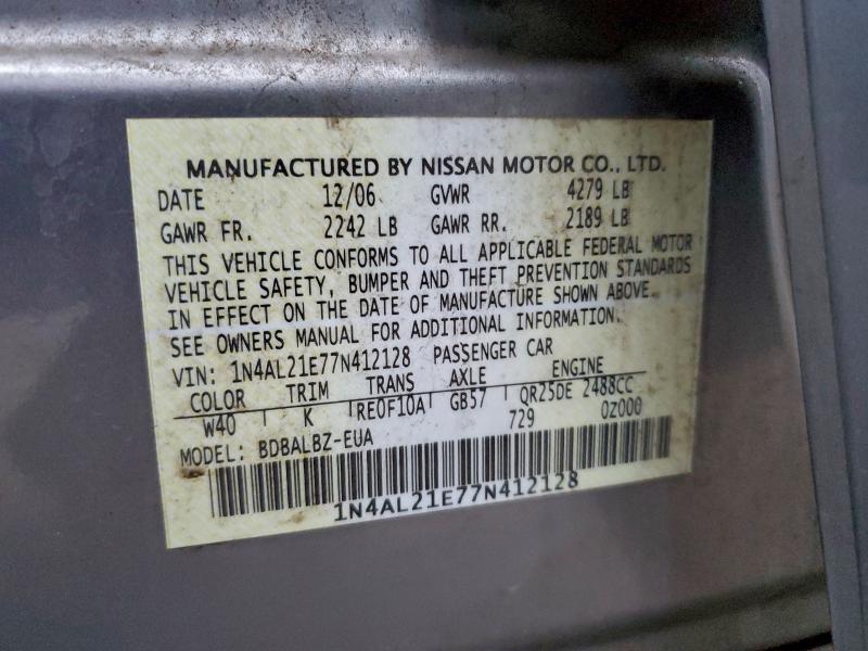 2007 NISSAN ALTIMA 2.5 #3304059530