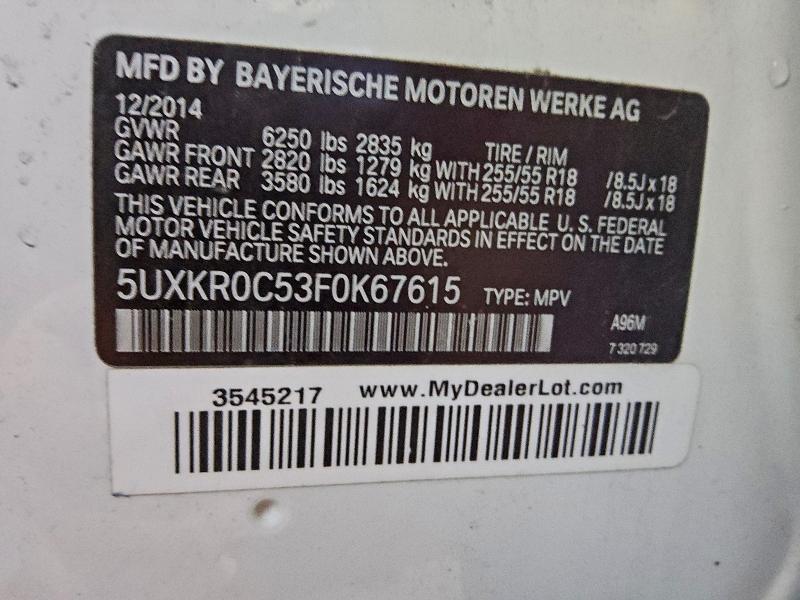 2015 BMW X5 XDRIVE3 #3303847532