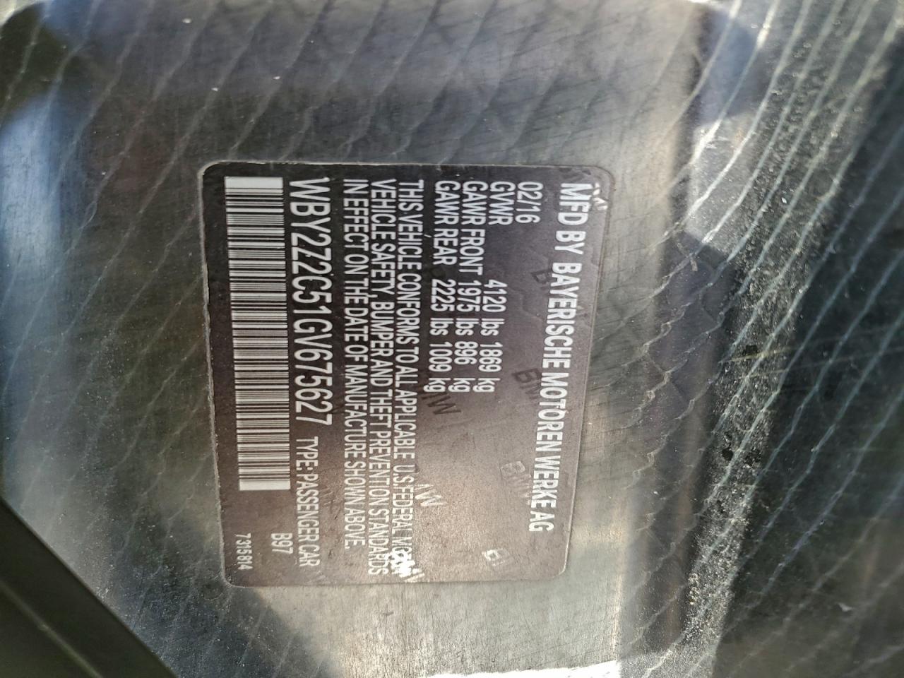 Lot #3317692065 2016 BMW I8