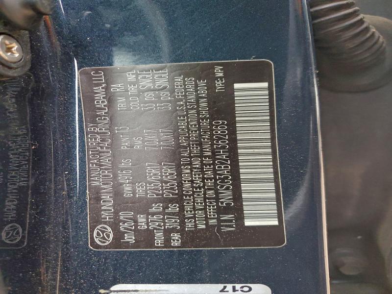 2010 HYUNDAI SANTA FE G #3308343041