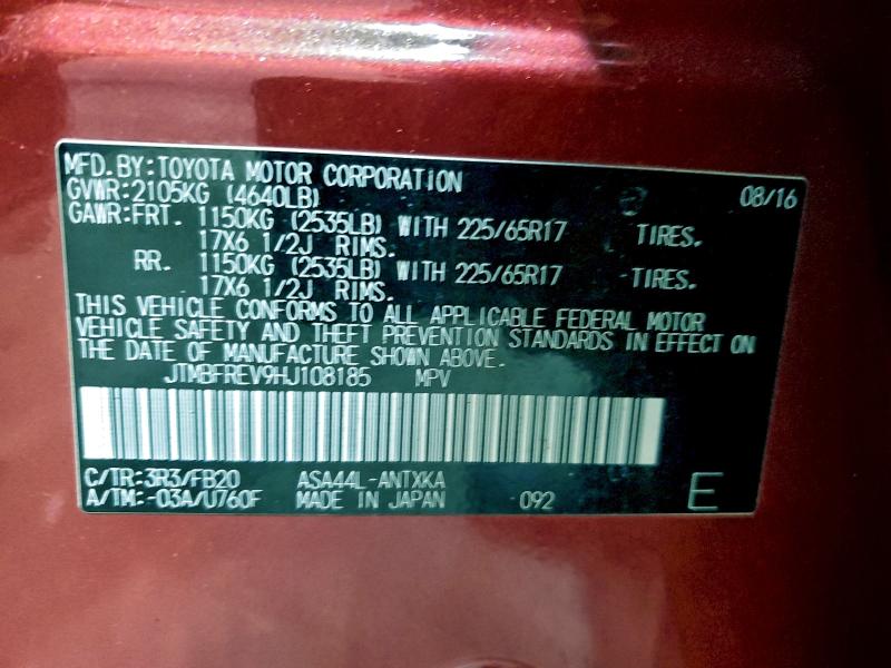 2017 TOYOTA RAV4 LE #3315818345