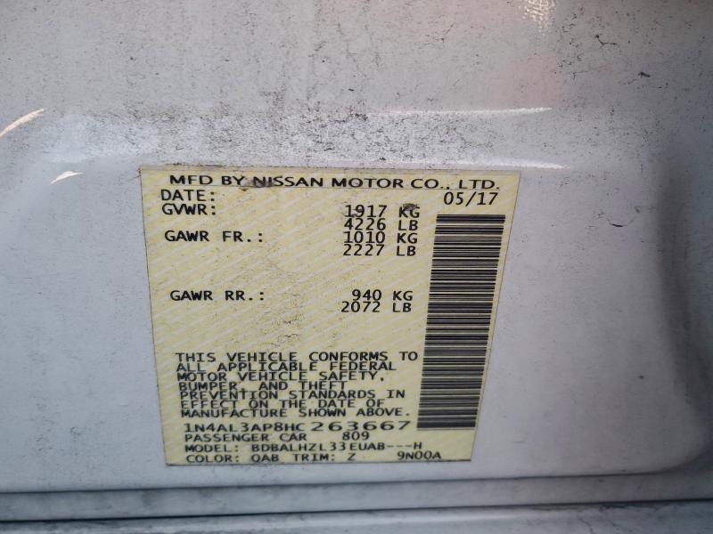 2017 NISSAN ALTIMA 2.5 #3302715029