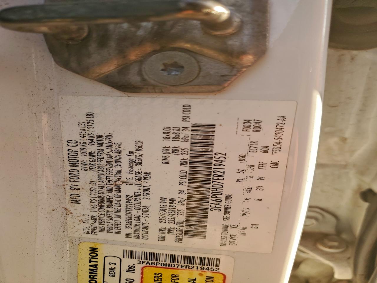 Lot #3317697072 2014 FORD FUSION SE