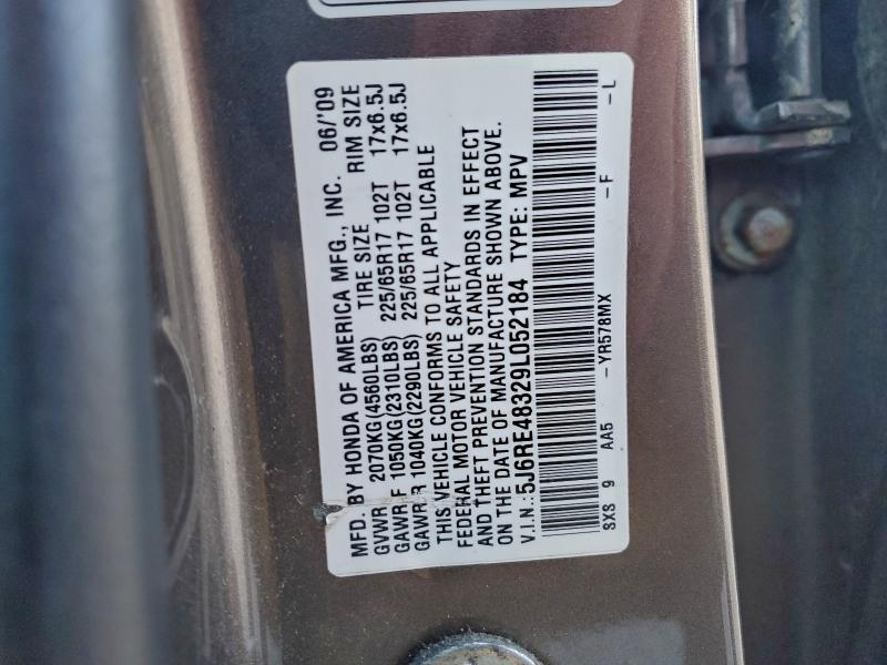 2009 HONDA CR-V LX #3317404611