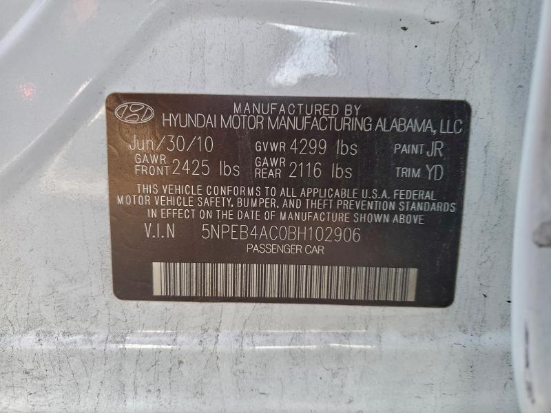 2011 HYUNDAI SONATA GLS #3304560461