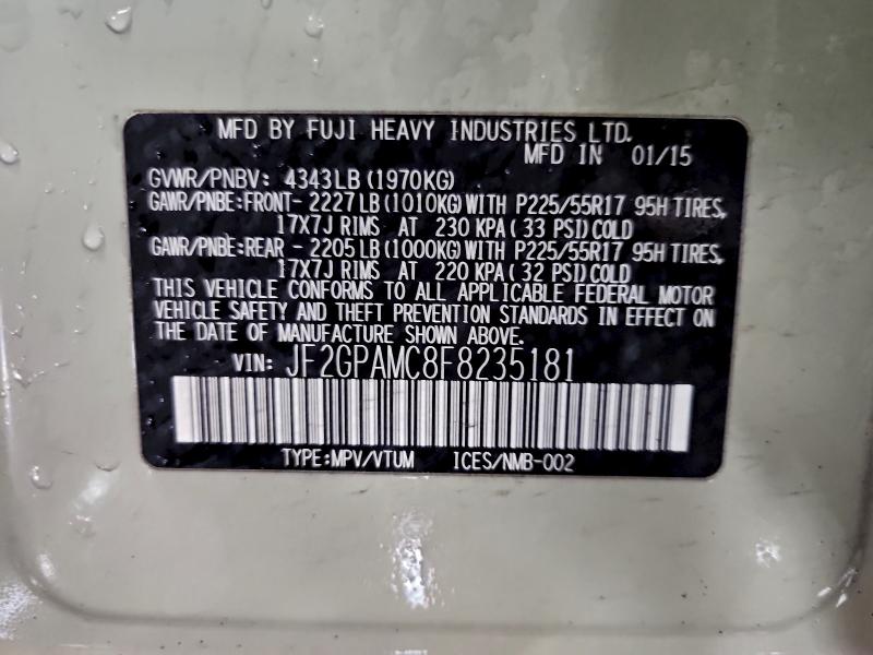 2015 SUBARU XV CROSSTR #3304310012