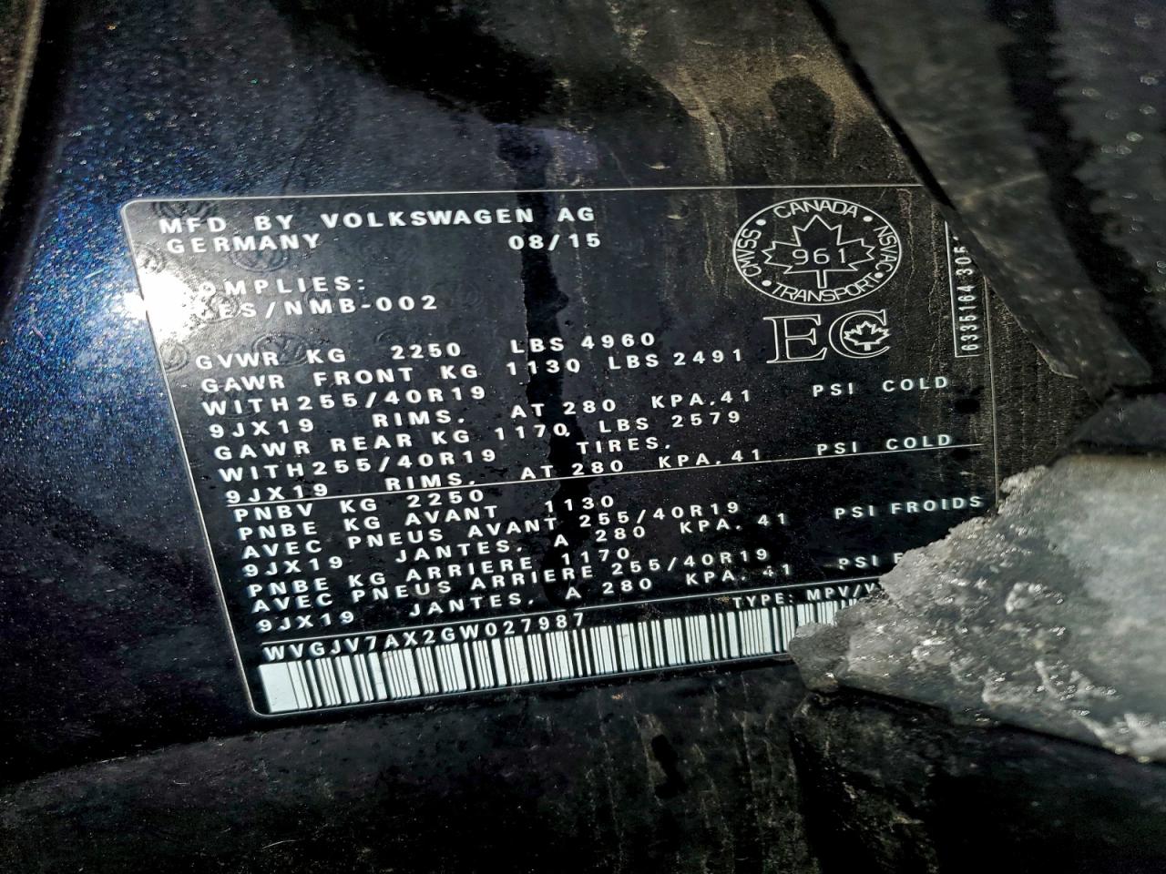 VOLKSWAGEN TIGUAN COMFORTLINE