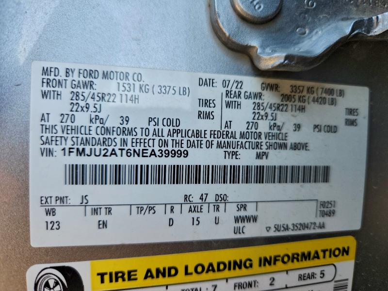 2022 FORD EXPEDITION #3317033016