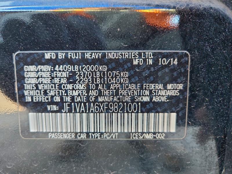 2015 SUBARU WRX #3303716423