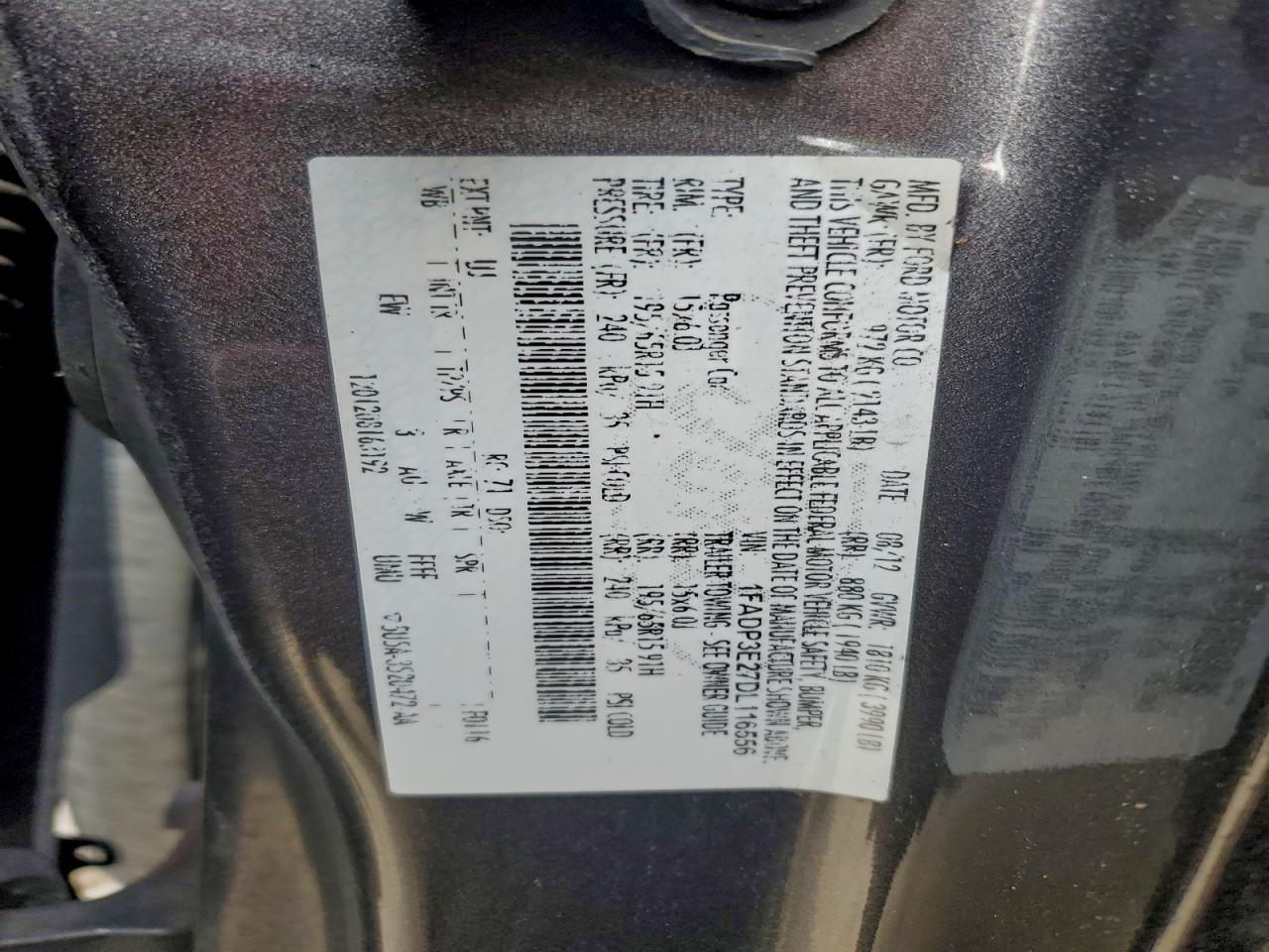 Lot #3310311998 2013 FORD FOCUS S