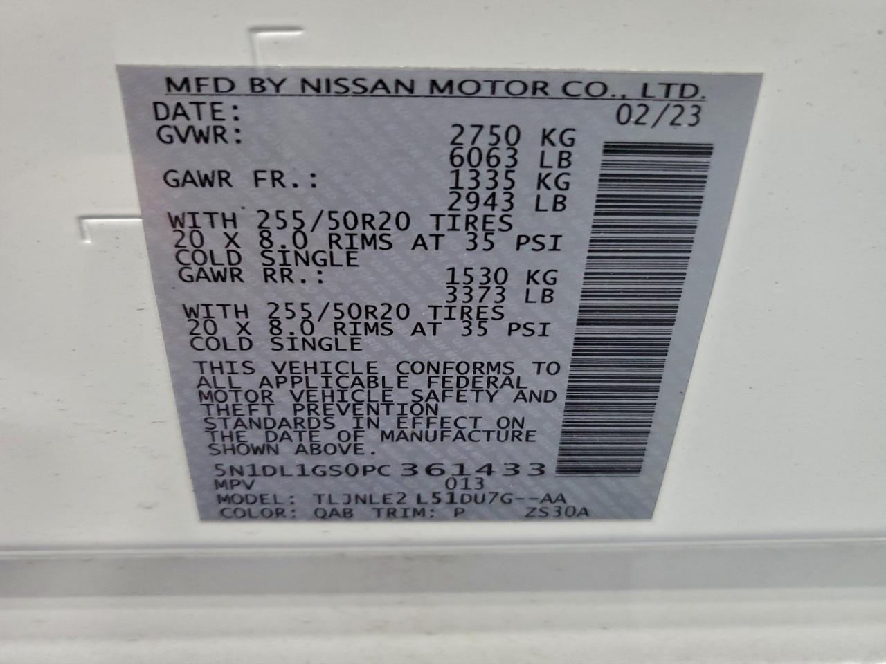 INFINITI QX60 SENSORY