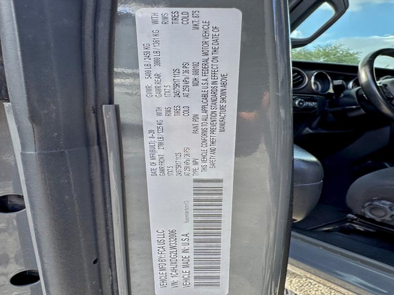 2020 JEEP WRANGLER U #3304522448