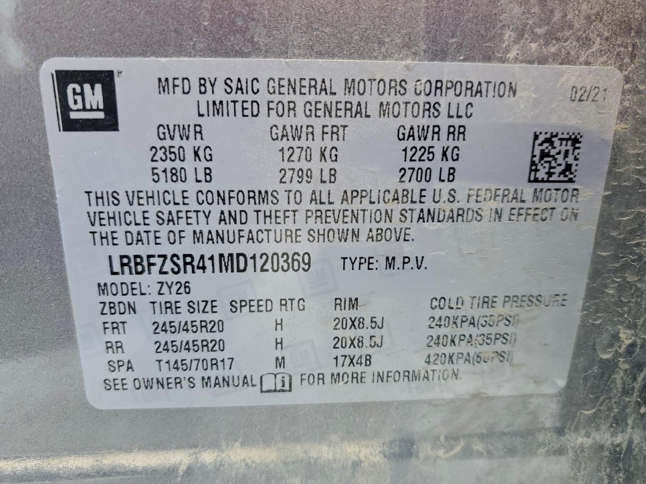 BUICK ENVISION AVENIR