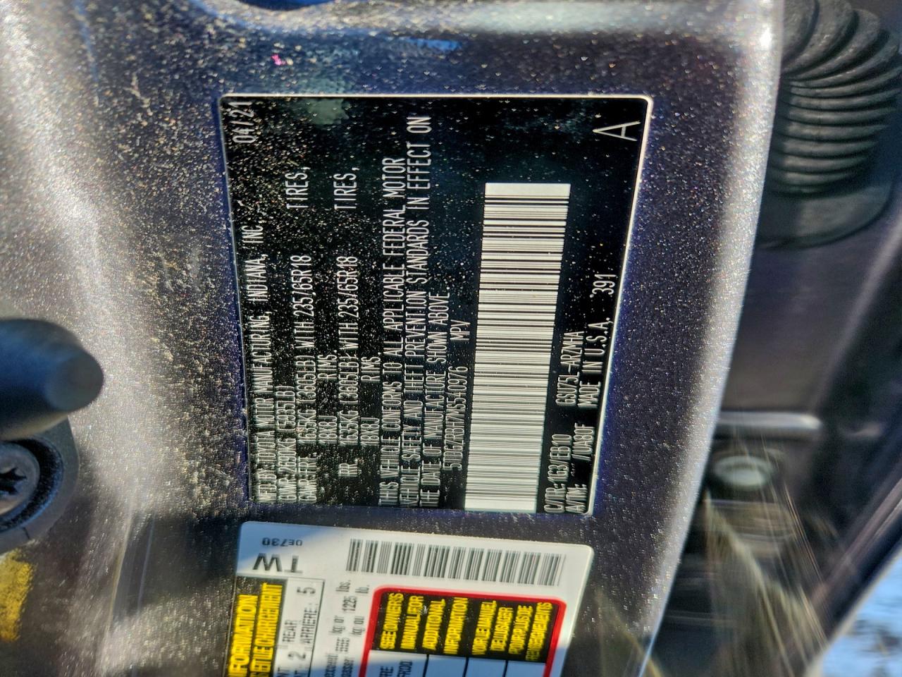 Lot #3317703103 2021 TOYOTA HIGHLANDER