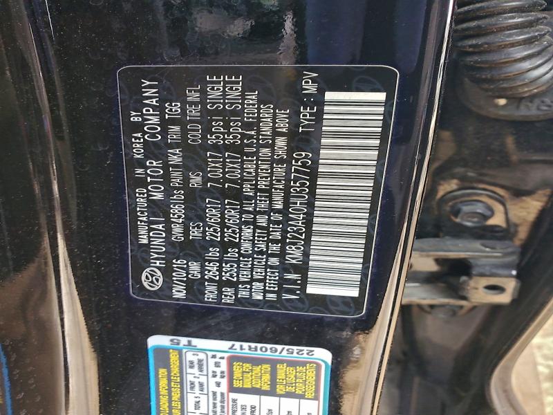 2017 HYUNDAI TUCSON SE #3319116311