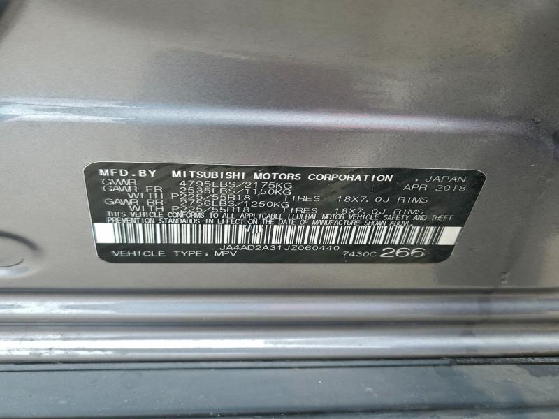 2018 MITSUBISHI OUTLANDER #3319104257