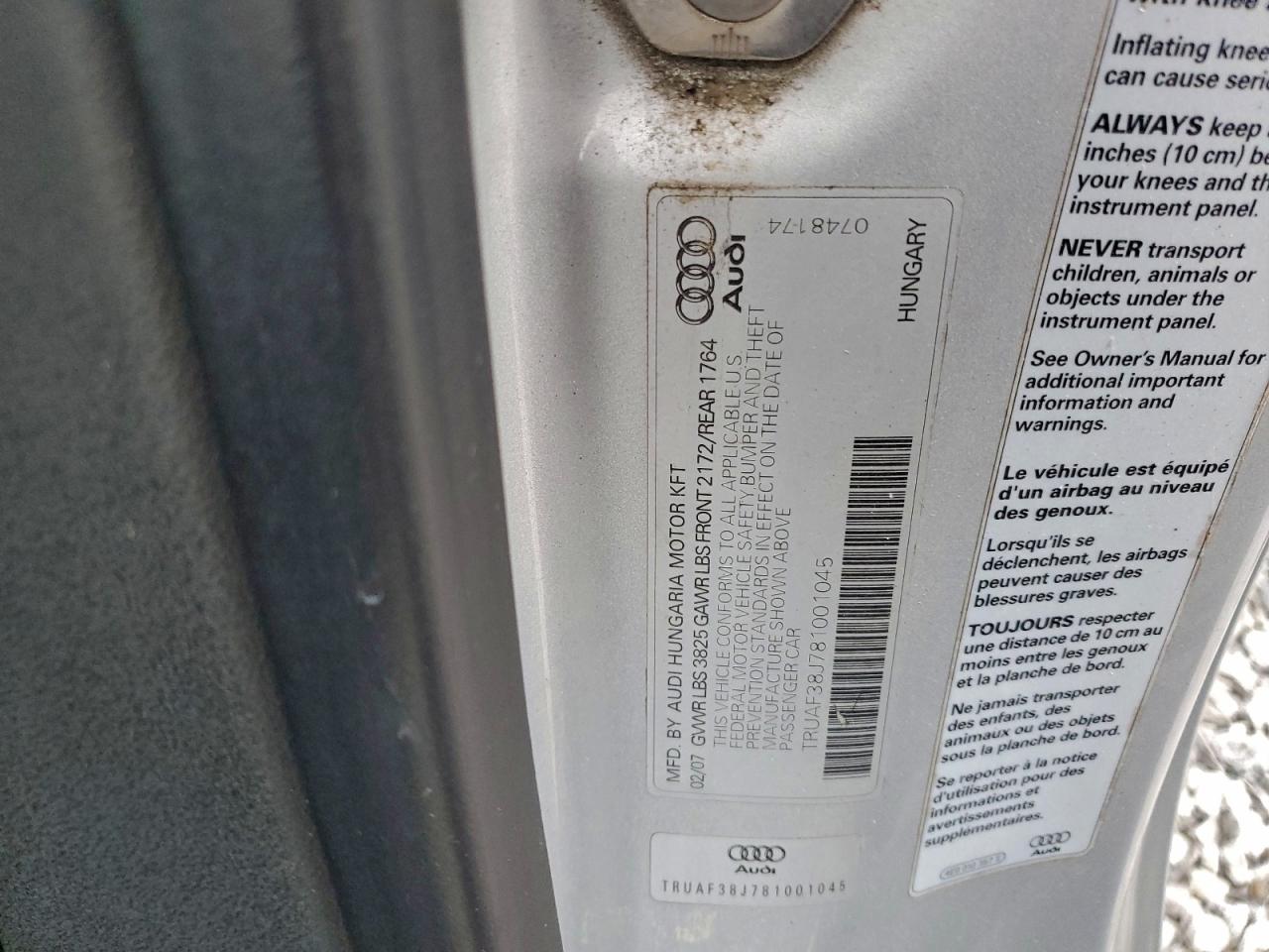 Lot #3302721006 2008 AUDI TT 2.0T