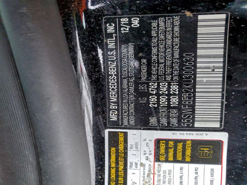 2019 MERCEDES-BENZ C 300 4MAT #3304692918