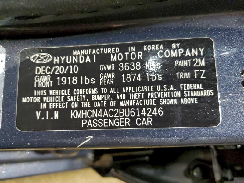 2011 HYUNDAI ACCENT GLS #3311473290