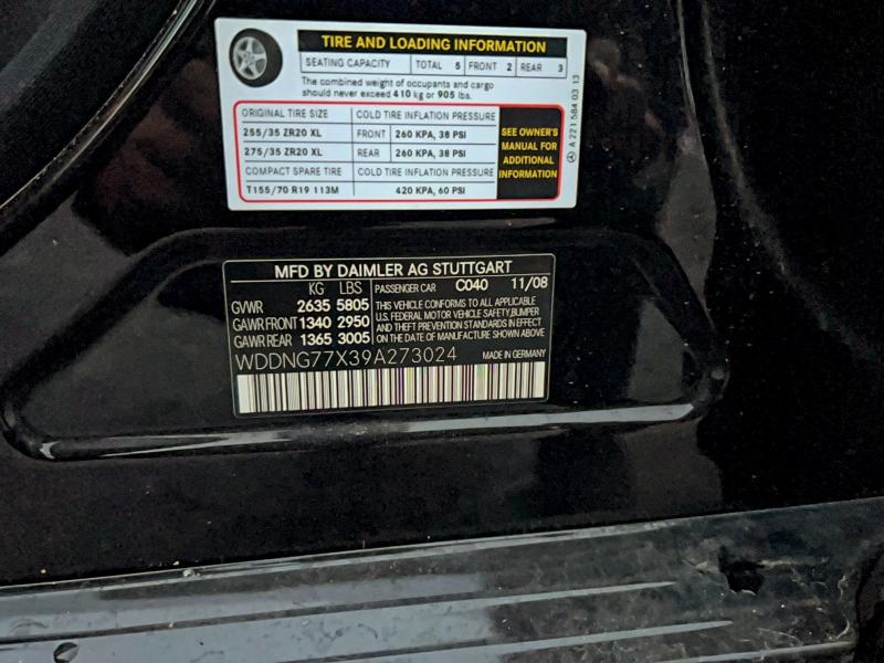 2009 MERCEDES-BENZ S 63 AMG #3309625085