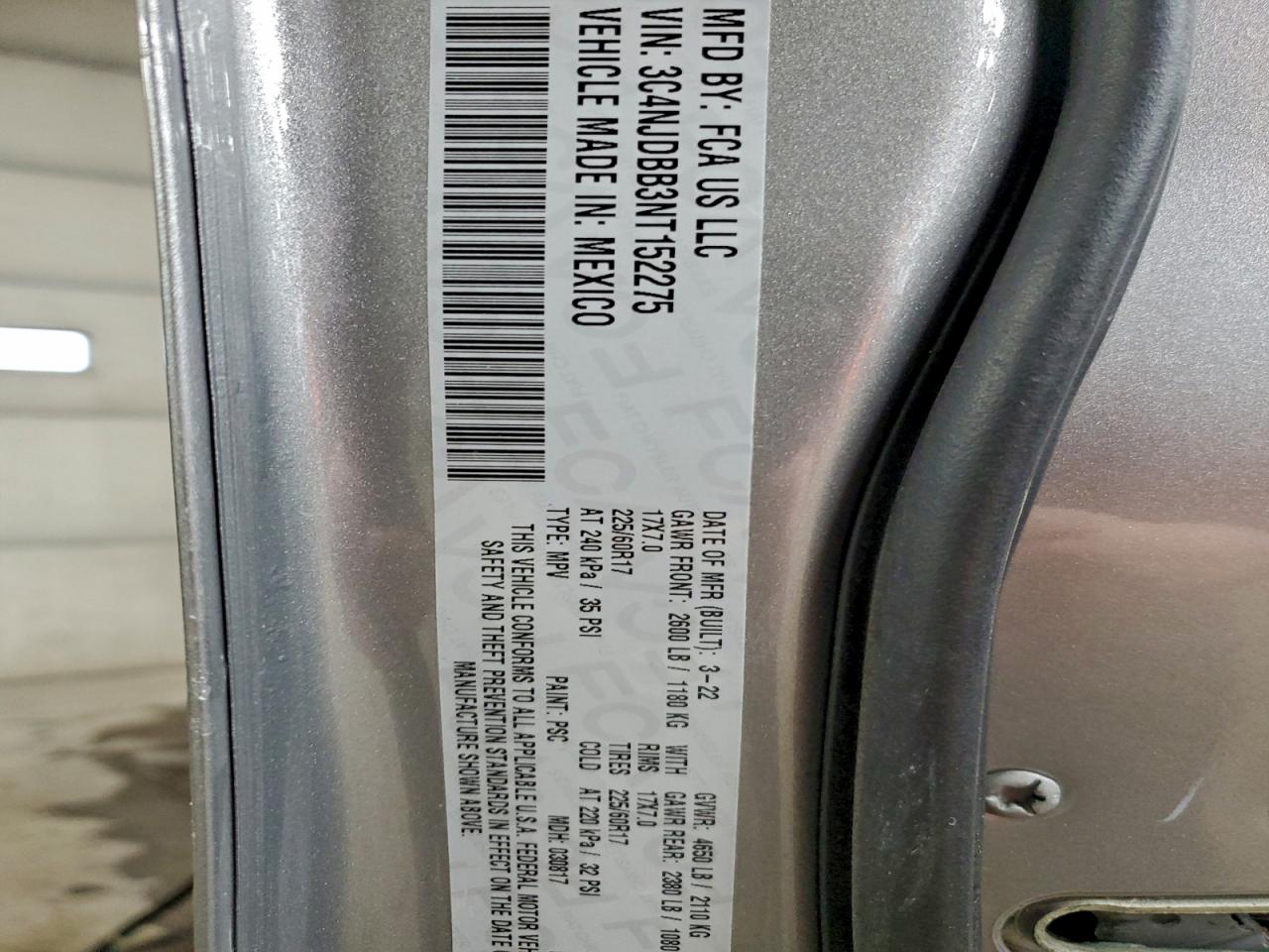 Lot #3317824249 2022 JEEP COMPASS LA