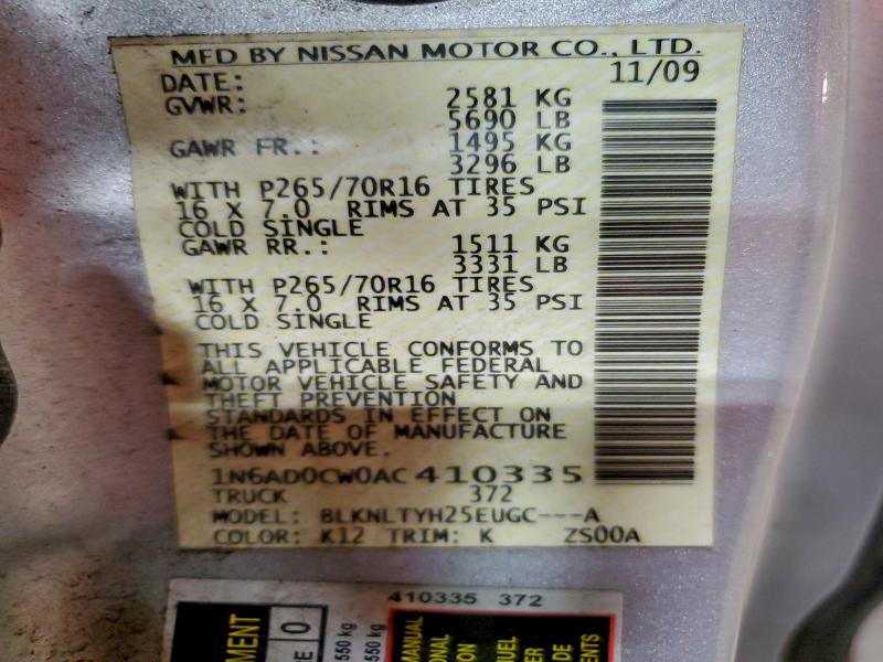 2010 NISSAN FRONTIER K #3303840573