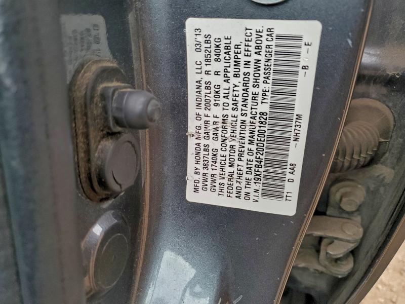 2013 HONDA CIVIC HYBR #3316784407