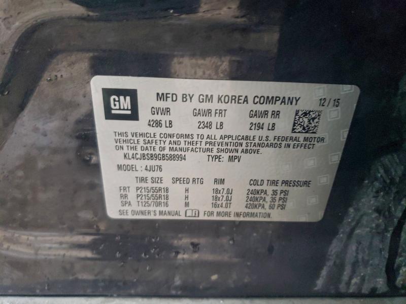 2016 BUICK ENCORE CON #3311527256