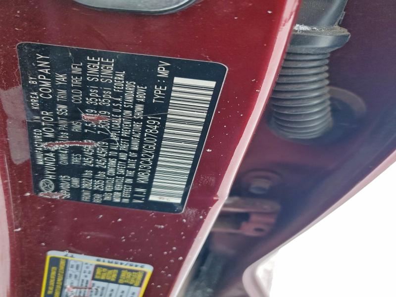 2016 HYUNDAI TUCSON LIM #3309438976