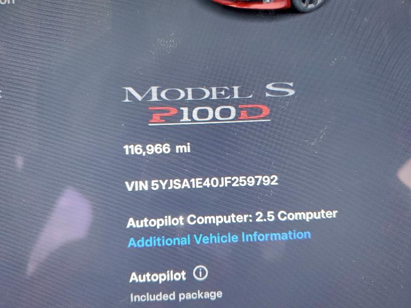 2018 TESLA MODEL S #3304549459