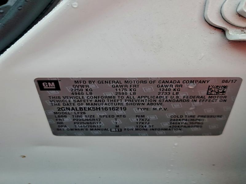 2017 CHEVROLET EQUINOX LS #3305493133