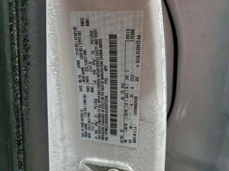 2018 FORD ESCAPE SE #3315897114