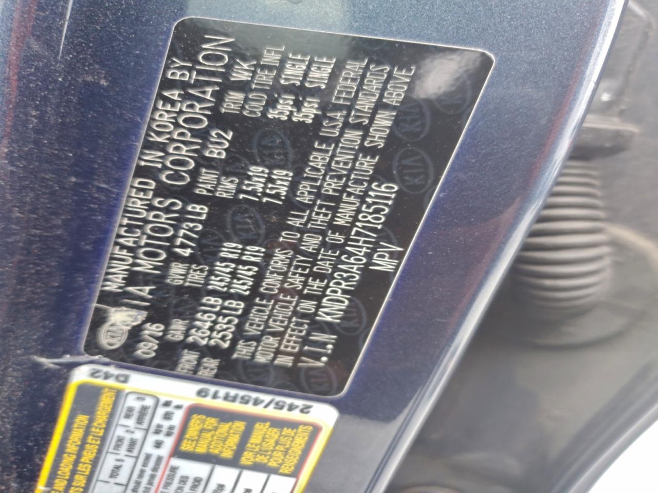 Lot #3318878978 2017 KIA SPORTAGE S