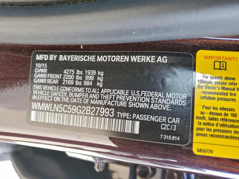 2016 MINI COOPER CLU #3311624269