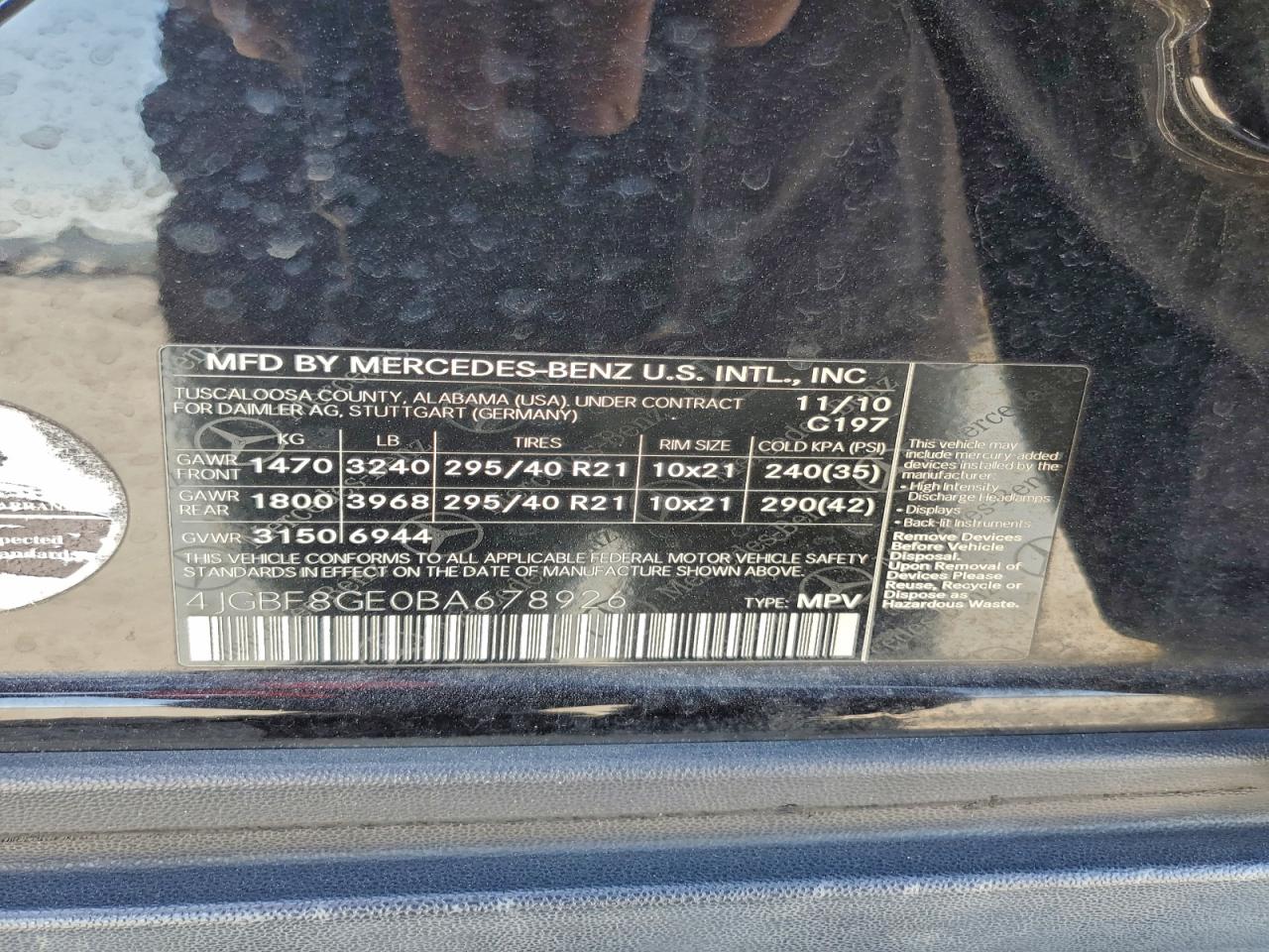 MERCEDES-BENZ GL-CLASS 550 4MATIC