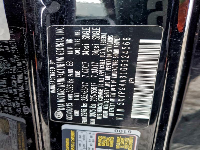 2016 KIA SORENTO LX #3309506617