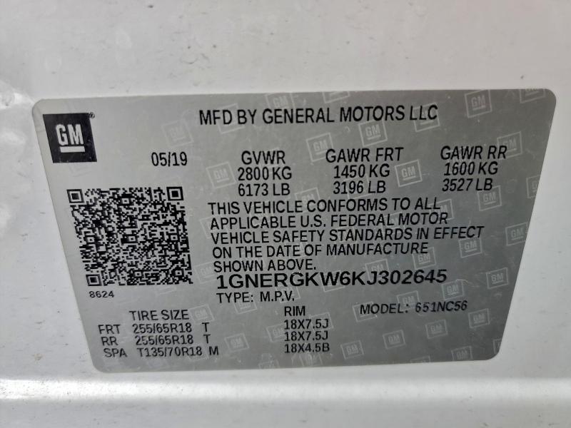 2019 CHEVROLET TRAVERSE L #3309640160