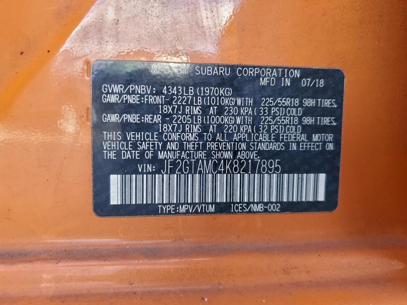 2019 SUBARU CROSSTREK #3310515087