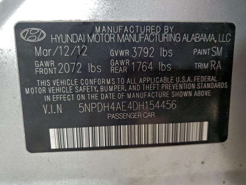 2013 HYUNDAI ELANTRA GL #3302759435
