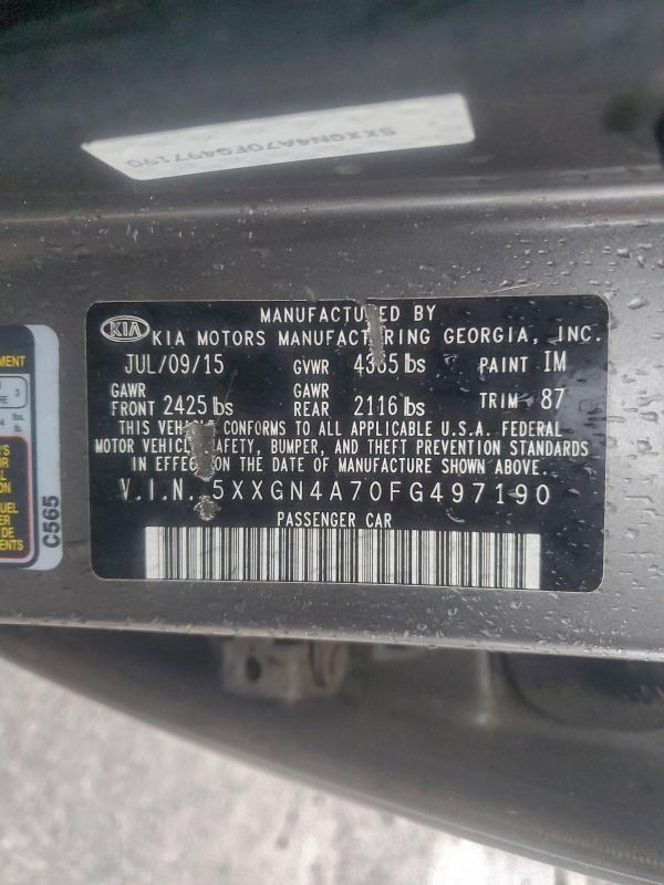 2015 KIA OPTIMA EX #3308327173