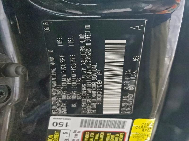 2015 TOYOTA SIENNA XLE #3315818344