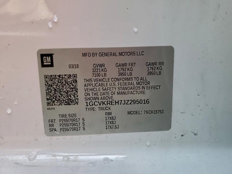 2018 CHEVROLET SILVERADO #3311486285